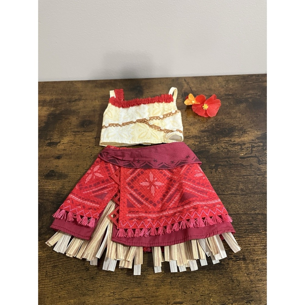 American Girl Moana Meet Outfit Skirt Top Hair Clip